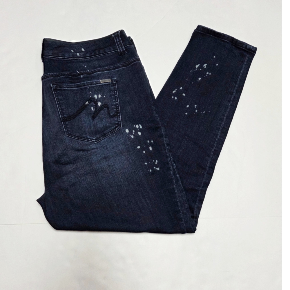 Melissa McCarthy Seven7 Plus Size Girlfriend Bleach Splatter Jeans